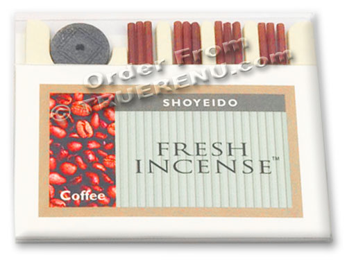 PHOTO TO COME: Shoyeido Fresh Pressed Incense - Coffee Scent - 12 sticks