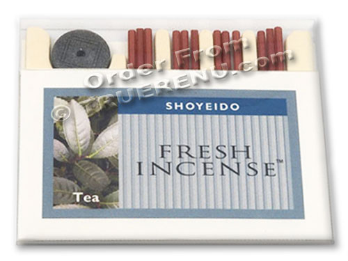 PHOTO TO COME: Shoyeido Fresh Pressed Incense - Tea Scent - 12 sticks