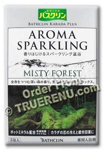 Photo of Karada Plus Aroma Sparkling Misty Forest Bath Salts from Bathclin - Five 30g Packets