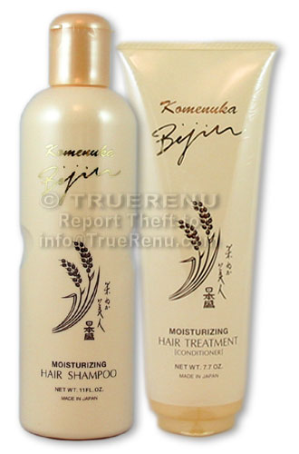 PHOTO TO COME: Komenuka Bijin Premium Hair Care Set: Moisturizing Hair Shampoo & Hair Treatment / Conditioner