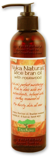 Photo of Nuka Naturals Rice Bran Moisturizing Oil with Rosewood - 8 Fl Oz