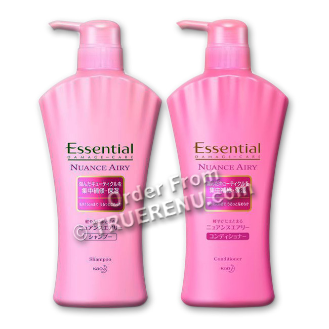 PHOTO TO COME: KAO Essential Damage Care - Nuance Airy Hair Care Set: Shampoo and Conditioner (two 500ml pump bottles)