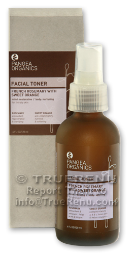 PHOTO TO COME: Pangea Organics Facial Toner: French Rosemary with Sweet Orange - for Dry or Thirsty Skin - 120ml
