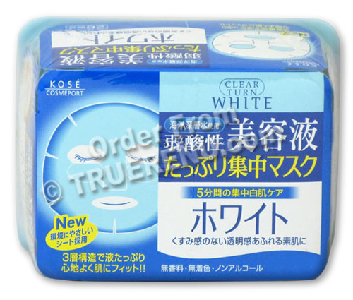 PHOTO TO COME: Kose Clear Turn Essence Facial Mask White - 30 masks