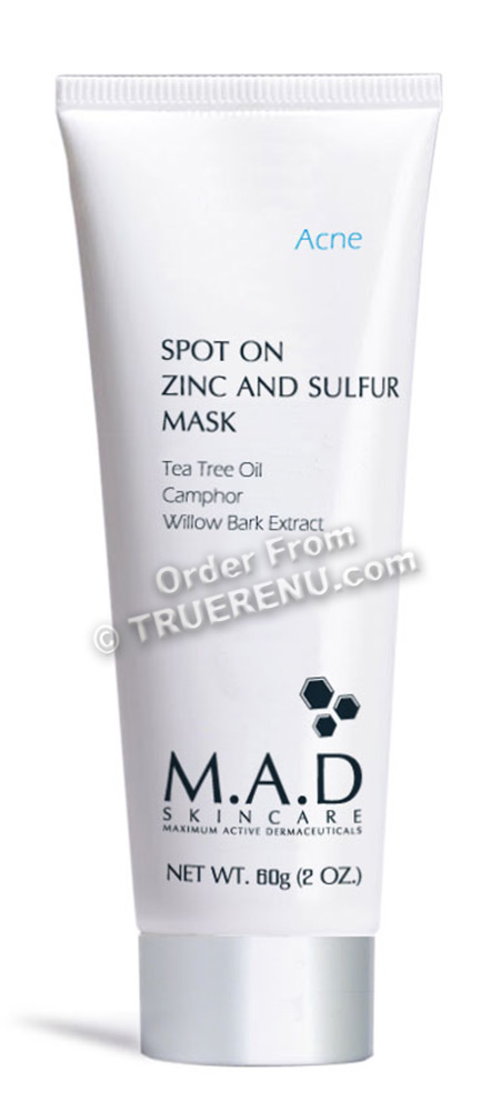 PHOTO TO COME: M.A.D SKINCARE ACNE: Spot On Zinc and Sulfur Mask - 60g