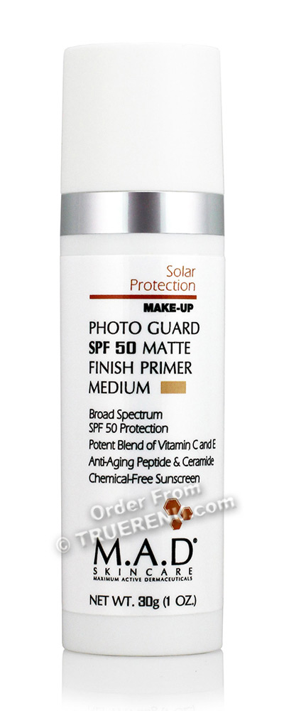 PHOTO TO COME: M.A.D SKINCARE SOLAR PROTECTION: Photo Guard SPF 50 Matte Finish Primer: Medium - 30g