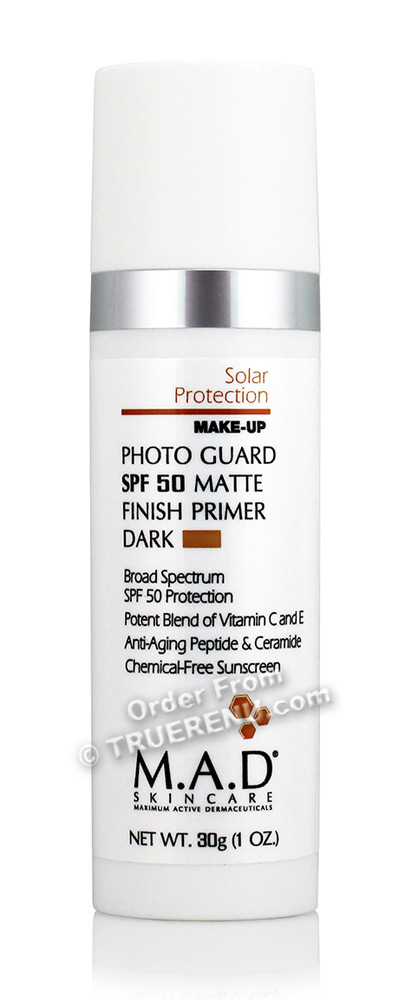 PHOTO TO COME: M.A.D SKINCARE SOLAR PROTECTION: Photo Guard SPF 50 Matte Finish Primer: Dark - 30g