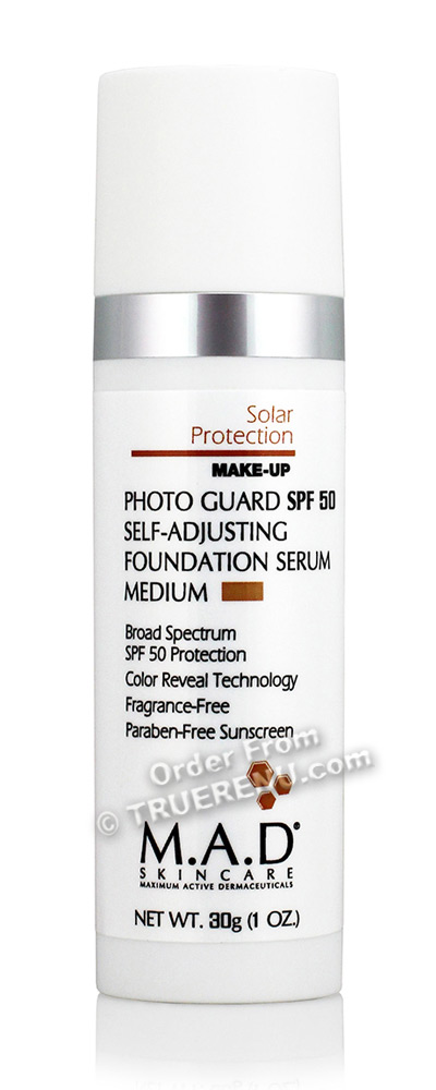 PHOTO TO COME: M.A.D SKINCARE SOLAR PROTECTION: Photo Guard SPF 50 Self-Adjusting Foundation Serum: Medium - 30g