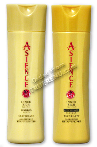 PHOTO TO COME: KAO Asience Inner Rich Hair Care Set -  Shampoo & Conditioner Set - Regular Size Bottles - 220ml ea.