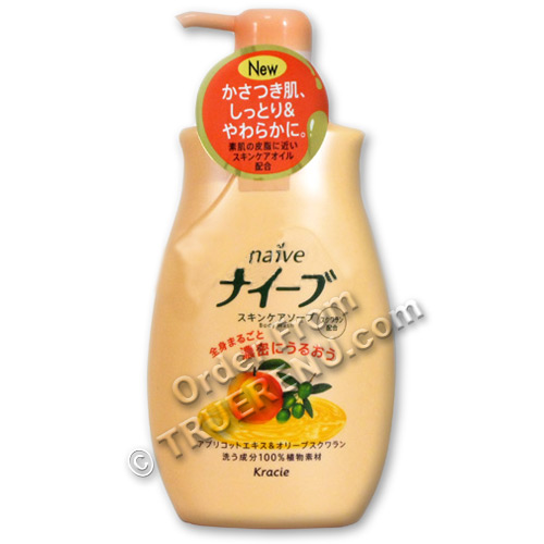 PHOTO TO COME: Naive Apricot & Olive Body Wash by Kracie - 580ml