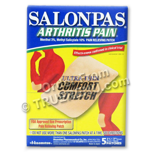PHOTO TO COME: SALONPAS Ultrathin Arthritis Pain Relief Patches - 5 Patches