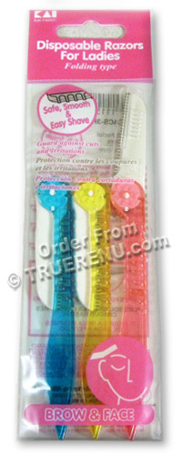 PHOTO TO COME: Kai Facial Safety Razors for Ladies - 3 per package