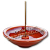 Photo of Shoyeido HandCrafted Ceramic Round Incense Burner/Holder - Crimson