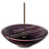 Photo of Shoyeido HandCrafted Ceramic Round Incense Burner/Holder - Plum