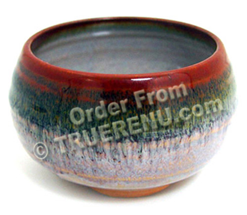 PHOTO TO COME: Shoyeido HandCrafted Ceramic Incense Bowl - Rust Rim