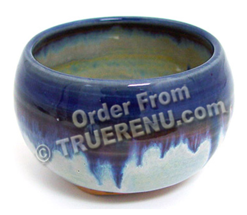 PHOTO TO COME: Shoyeido HandCrafted Ceramic Incense Bowl -Blue Rim