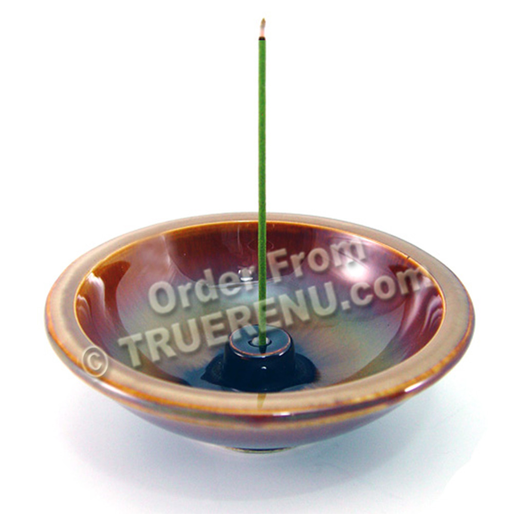 PHOTO TO COME: Shoyeido HandCrafted Ceramic Round Incense Burner/Holder - Prism