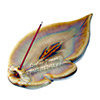 Photo of Shoyeido HandCrafted Ceramic Leaf-shaped Incense Holder - Prism