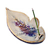 Photo of Shoyeido HandCrafted Ceramic Leaf-shaped Incense Holder - Moonstone