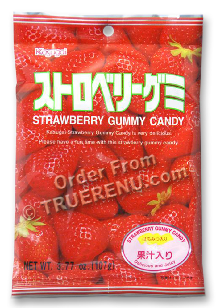 PHOTO TO COME: Japanese Fruit Gummy Candy from Kasugai - Strawberry - 107g