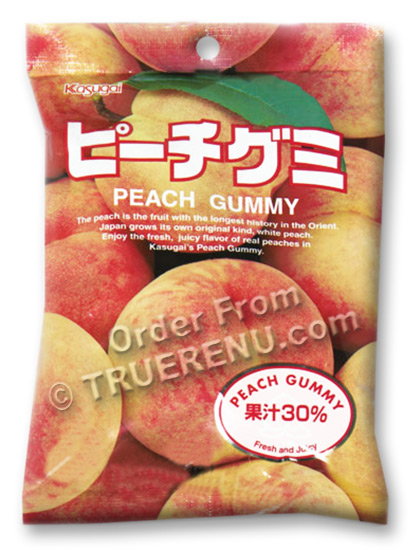PHOTO TO COME: Japanese Fruit Gummy Candy from Kasugai - Peach - 107g