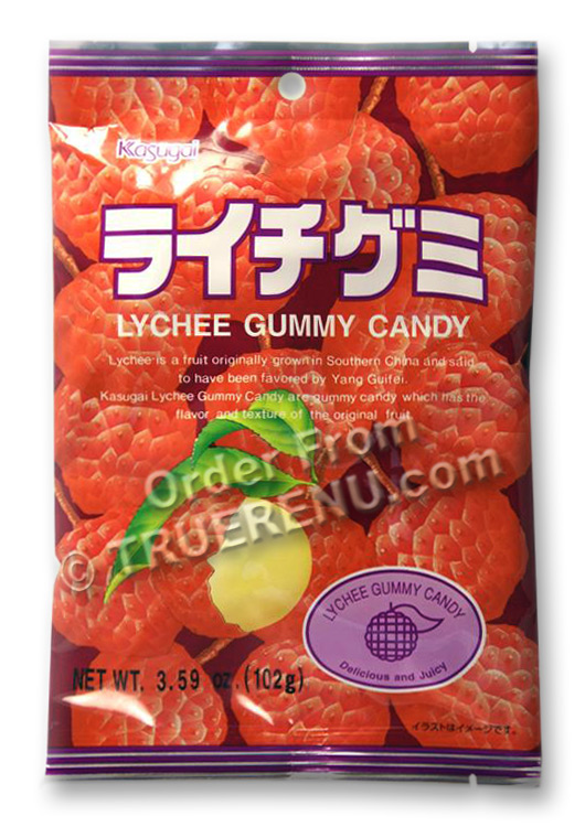 PHOTO TO COME: Japanese Fruit Gummy Candy from Kasugai - Litchi - 102g