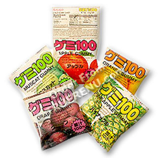 PHOTO TO COME: Japanese Fruit Gummy Candy from Kasugai - Sample Pack - 27g each x 5